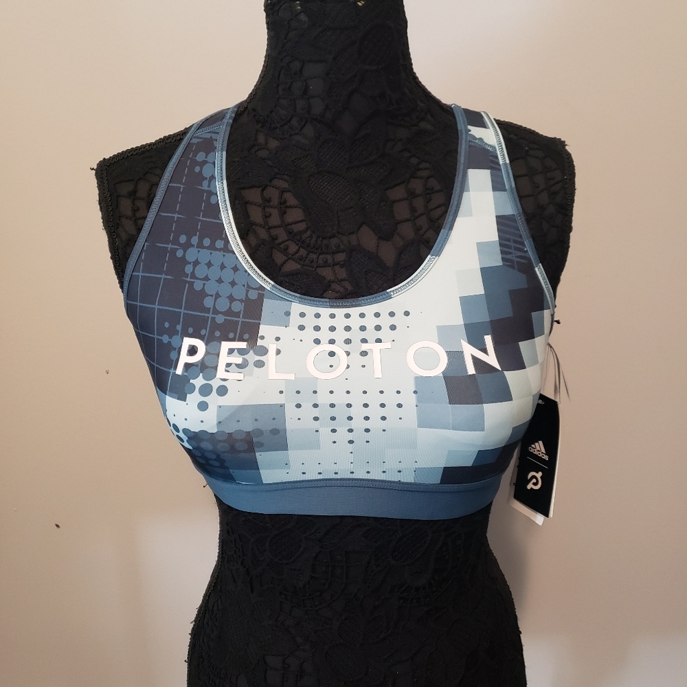 Peloton Adidas Women’s BT H.RDY Bra Teal Blue Sports Bra NWT‎ Size Medium